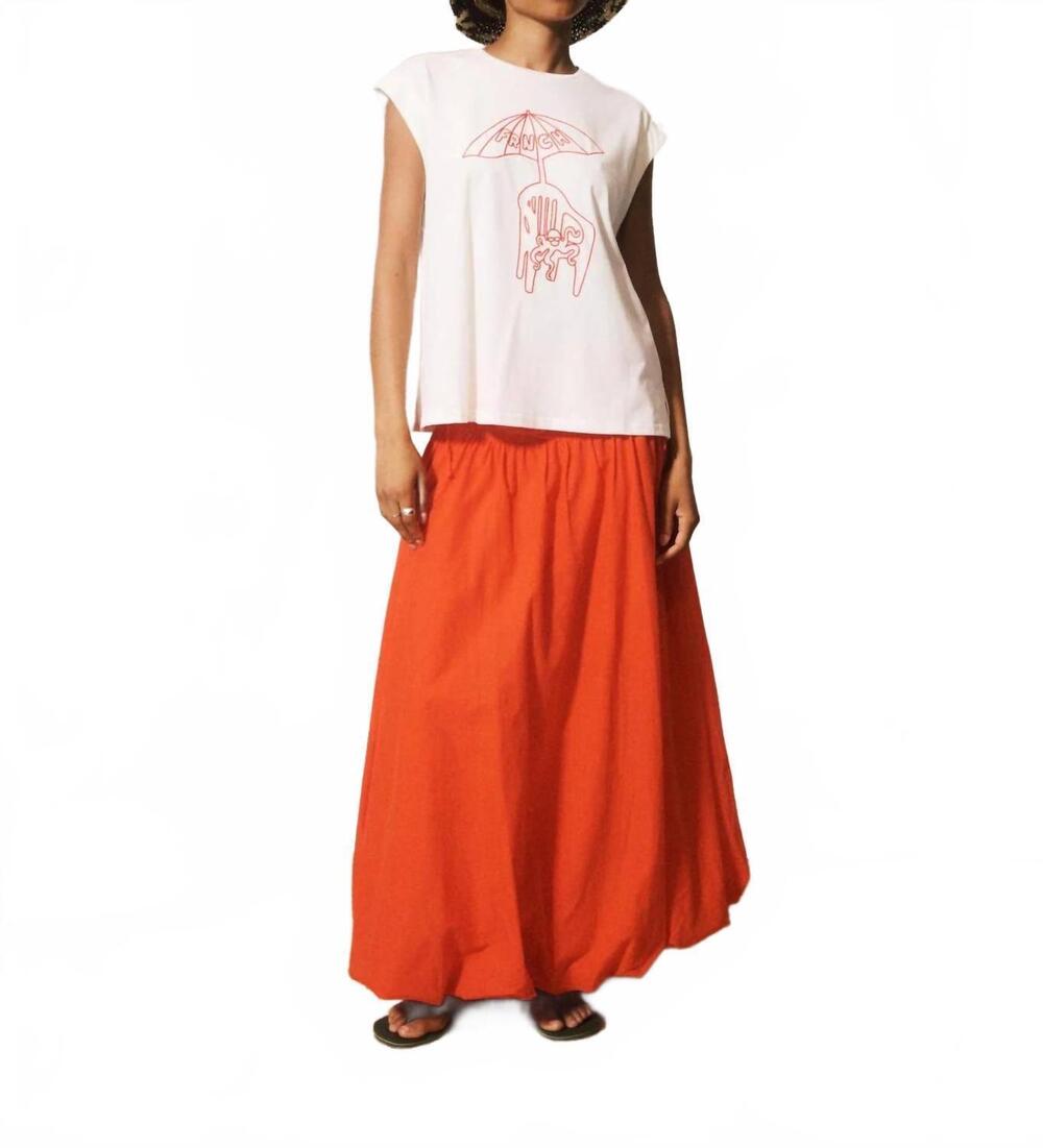 NEW FRNCH women's costabile skirt in coral